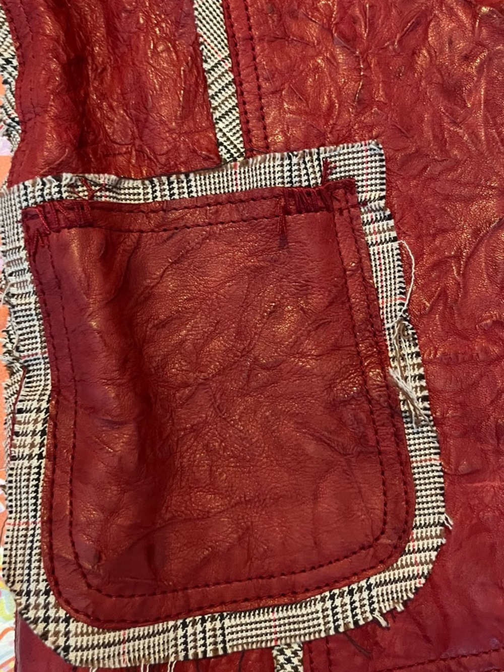 Rare Raw 7 Leather Distressed Blazer - Picture 7 of 15
